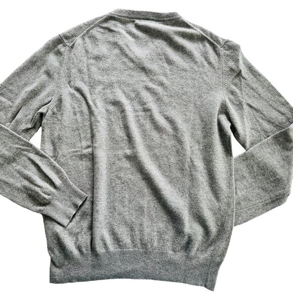 Mantovani Studio Men's Cashmere V-Neck Sweater Pullover Grey Size Medium - Picture 5 of 6